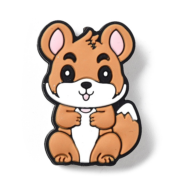 

PandaHall Silicone Focal Beads, DIY Nursing Necklaces Making, Squirrel, 30x20x7mm, Hole: 2.5mm Silicone Squirrel