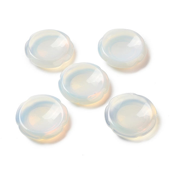 

PandaHall Synthetic Opalite Worry Stones, Flower Shape, 37.5~38x38x7~7.5mm Opalite Flower
