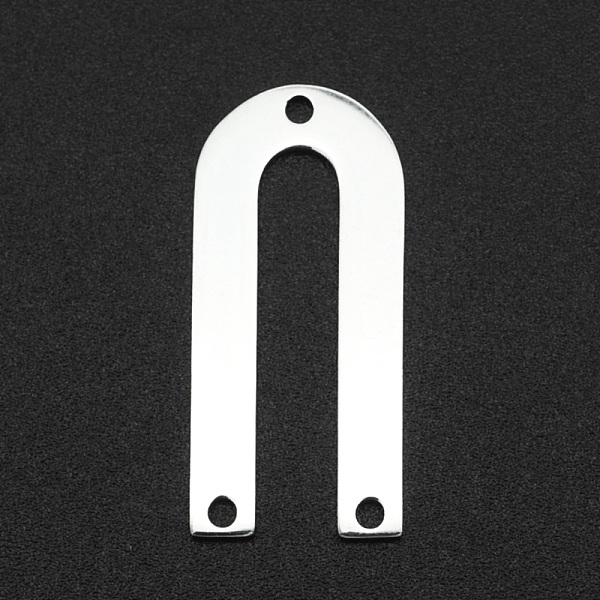 

PandaHall 201 Stainless Steel Arch Chandelier Components Links, 3 Hole Links, Laser Cut, U Shape, Stainless Steel Color, 26x12x1mm, Hole...