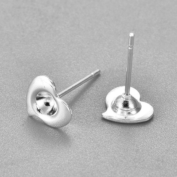 

PandaHall 304 Stainless Steel Ear Stud Components, Heart, Silver, 13mm, Tray: 3mm, Pin: 0.7mm 304 Stainless Steel Heart