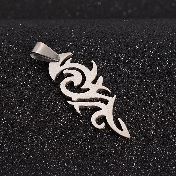 

PandaHall 201 Stainless Steel Pendants, Stainless Steel Color, 41.5x16.5x1.5mm, Hole: 4x9mm 201 Stainless Steel Others