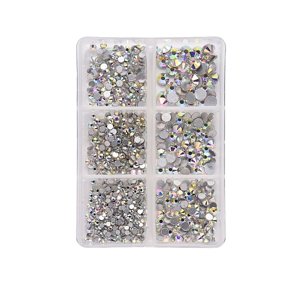 

PandaHall Glass Flat Back Rhinestone, Faceted, Nail Art Decoration Accessories, Half Round, Mint Alabaster, 2~4.9mm, about 1015pcs/box..., Cyan