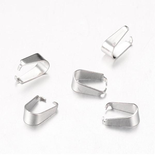 

PandaHall Brass Snap on Bails, Platinum, 6.5x6x3mm Brass