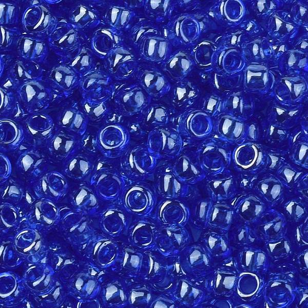 

PandaHall TOHO Round Seed Beads, Japanese Seed Beads, (117) Transparent Luster Blue, 8/0, 3mm, Hole: 1mm, about 1110pcs/50g Glass Blue