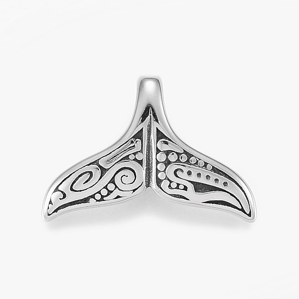 

PandaHall 304 Stainless Steel Pendants, Whale Tail Shape, Antique Silver, 17x25x7mm, Hole: 3.5x6mm 304 Stainless Steel Fish