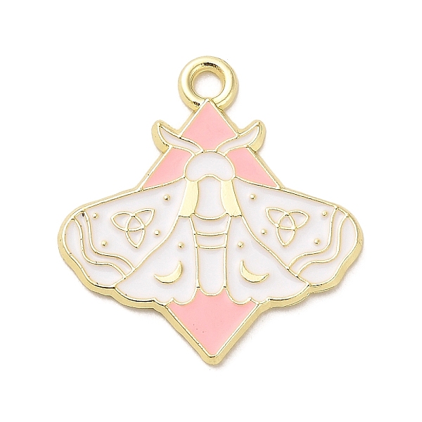 

PandaHall Alloy Enamel Pendants, Golden, Butterfly Charm, Rhombus, 26.5x25x1.5mm, Hole: 2.5mm Alloy+Enamel Rhombus White