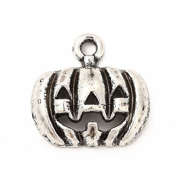 

PandaHall Tibetan Style Alloy Pendants, Christmas Themed, Pumpkin, Antique Silver, 16x16x4.5mm, Hole: 1.8mm Alloy Pumpkin