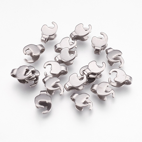 

PandaHall 304 Stainless Steel Cord Ends, End Caps, Terminators, Ends For Chains, Stainless Steel Color, 11.5x8x5.5mm, Inner Diameter: 2~3mm...