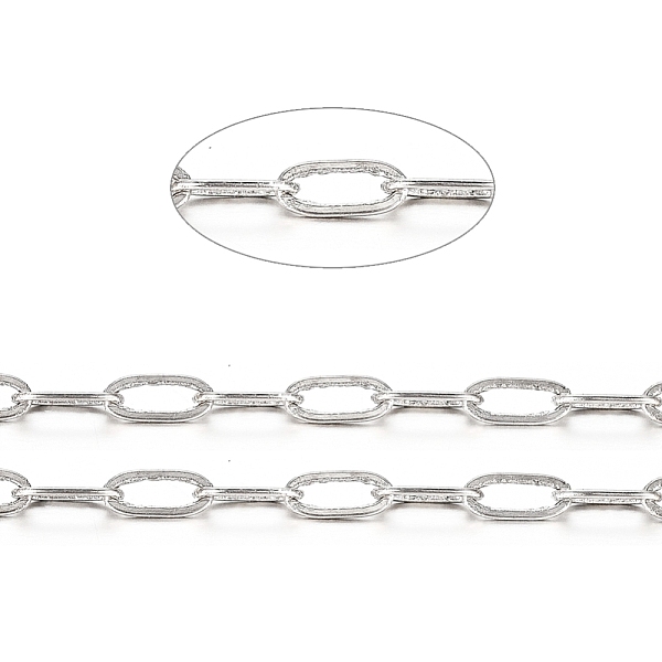 

PandaHall Brass Paperclip Chains, Flat Oval, Drawn Elongated Cable Chains, Soldered, Long-Lasting Plated, with Spool, Cadmium Free & Nickel...