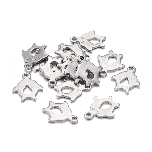 

PandaHall 201 Stainless Steel Charms, Laser Cut, Double Dolphin, Stainless Steel Color, 12.5x10x0.9mm, Hole: 1.4mm 201 Stainless Steel...