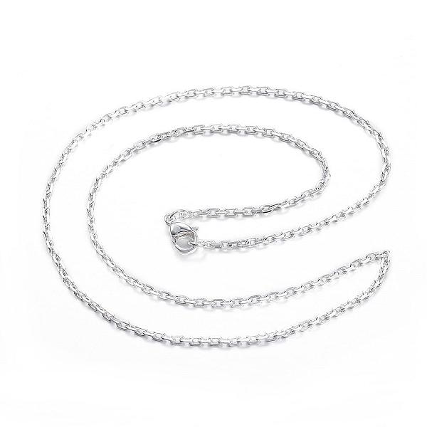 

PandaHall 304 Stainless Steel Cable Chain Necklaces, with Lobster Claw Clasps, Silver Color Plated, 15.7 inch(40cm) 304 Stainless Steel