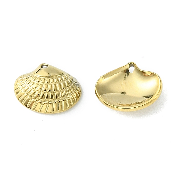 

PandaHall 304 Stainless Steel Charms, Shell Shape Charms, Real 14K Gold Plated, 6.5x8x2mm, Hole: 0.6mm 304 Stainless Steel Shell Shape