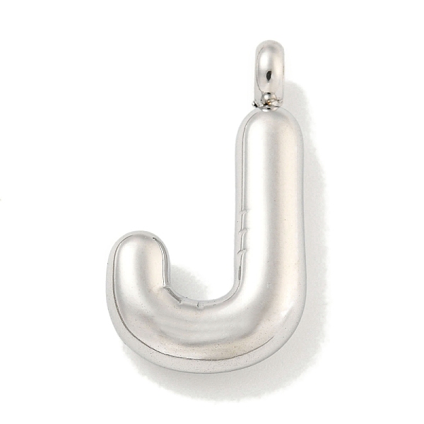 

PandaHall 304 Stainless Steel Pendants, Letter Charm, Stainless Steel Color, Letter J, 24x23.5x5mm, Hole: 3mm 304 Stainless Steel Letter J