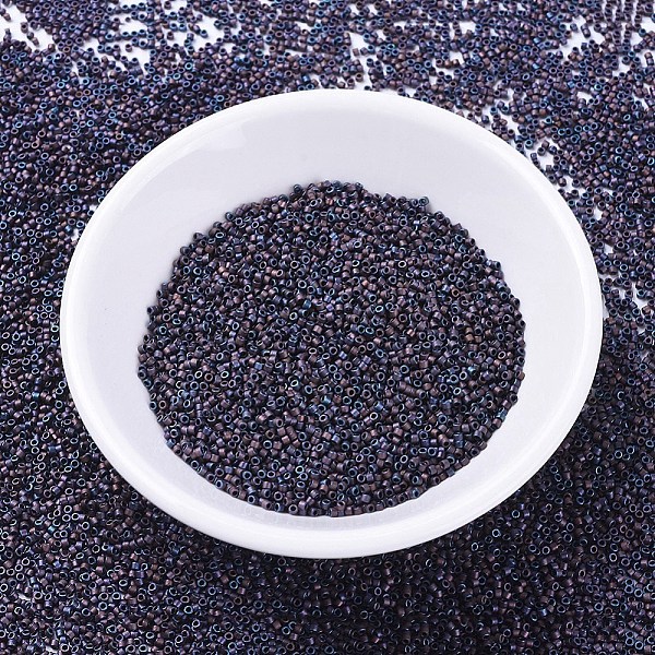 

PandaHall MIYUKI Delica Beads, Cylinder, Japanese Seed Beads, 11/0, (DB0323) Matte Metallic Copper Rainbow Iris, 1.3x1.6mm, Hole: 0.8mm..., Purple