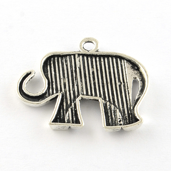 

PandaHall Elephant Tibetan Style Alloy Pendants, Cadmium Free & Lead Free, Antique Silver, 21x25x2.5mm, Hole: 2mm, about 455pcs/1000g Alloy...
