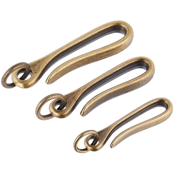 

PandaHall CRASPIRE 3Pcs 3 Styles Tibetan Style Alloy Hook Clasps, with Jump Rings, for Keychain Making, Antique Bronze...