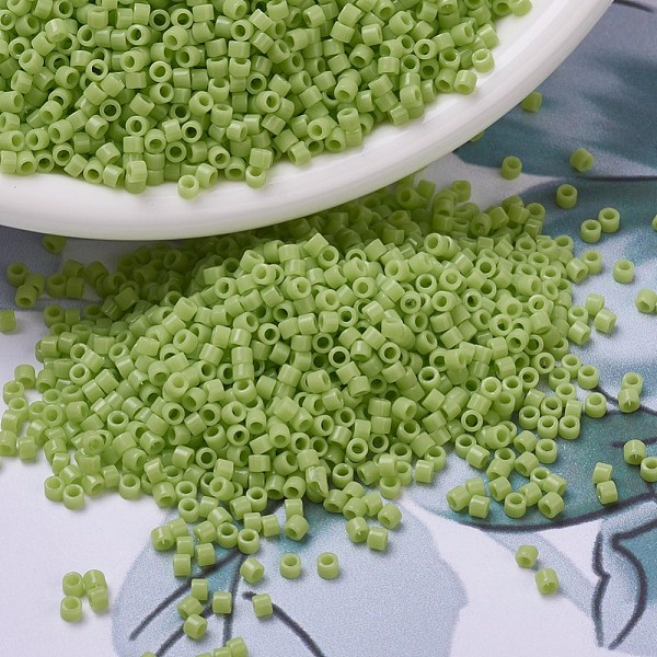 

PandaHall MIYUKI Delica Beads Small, Cylinder, Japanese Seed Beads, 15/0, (DBS0733) Opaque Chartreuse, 1.1x1.3mm, Hole: 0.7mm, about..., Green