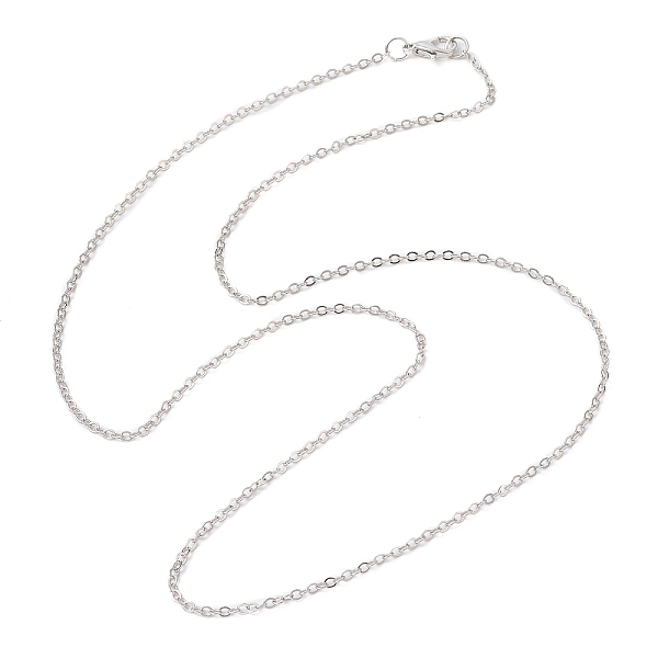 

PandaHall Brass Cable Chain Necklaces, Platinum, 23.62 inch(60cm) Brass