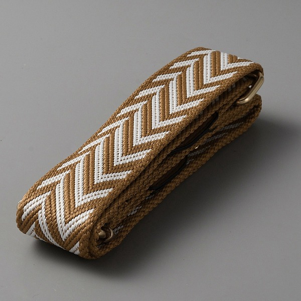 Larges anses de sac ceinture coton motif zig zag