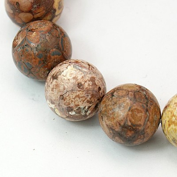 Natural Red Leopard Skin Jasper Beads Strands