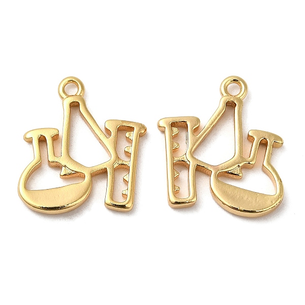 

PandaHall Brass Pendants, Nickel Free, Hollow Flask Charm, Real 18K Gold Plated, 16.5x14.5x1.6mm, Hole: 1.4mm Brass Others