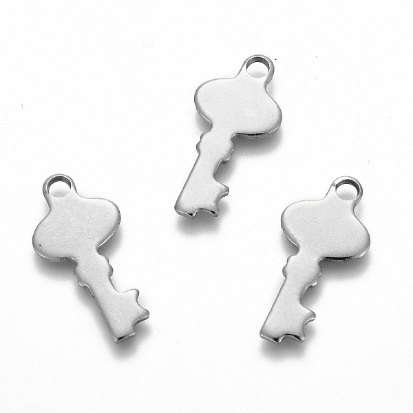 

PandaHall 304 Stainless Steel Pendants, Stamping Blank Tag, Laser Cut, Key, Stainless Steel Color, 17.5x8.5x1mm, Hole: 1.8mm 304 Stainless...