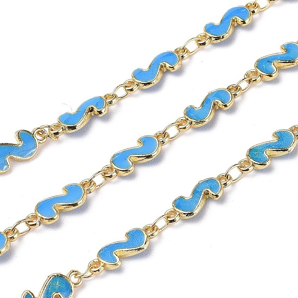 

PandaHall Handmade Alloy Enamel S Shape Link Chains, with Spool, Soldered, Long-Lasting Plated, Lead Free & Cadmium Free, Golden, Deep Sky...