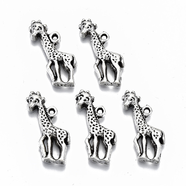 

PandaHall Tibetan Style Alloy Pendants, Giraffe Shape, Cadmium Free & Lead Free, Antique Silver, 22x15x2.5mm, Hole: 1.2mm, about...