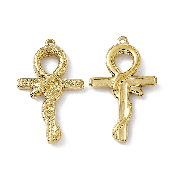 

PandaHall Vacuum Plating 304 Stainless Steel Pendants, Cross with Snake Charms, Golden, 34x21x4mm, Hole: 1.6mm 304 Stainless Steel Cross