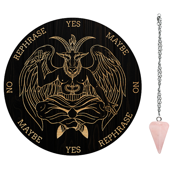 

PandaHall AHADERMAKER DIY Dowsing Divination Makign Kit, Including PVC Plastic Pendulum Board, 304 Stainless Steel Cable Chain Necklaces...