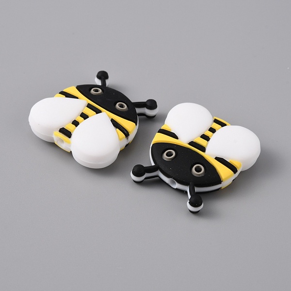 

PandaHall Silicone Beads, Chewing Beads For Teethers, DIY Nursing Necklaces Making, Bees, White, 31x28x8.5mm, Hole: 3.5mm Silicone Bees...