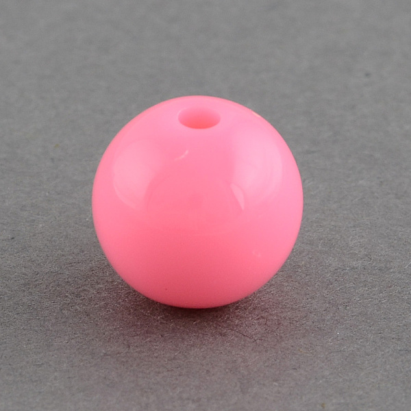 

PandaHall Solid Chunky Bubblegum Acrylic Ball Beads, Round, Hot Pink, 8mm, Hole: 1.5mm, about 1700pcs/500g Acrylic Round Pink