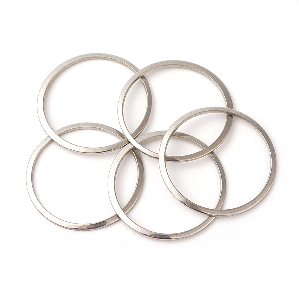 

PandaHall 201 Stainless Steel Linking Rings, Ring, Stainless Steel Color, 22x0.6mm, Inner Diameter: 18~19mm 201 Stainless Steel Ring