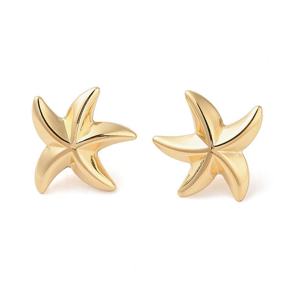 

PandaHall 304 Stainless Steel Stud Earrings for Women, Starfish, Real 16K Gold Plated, 27x26.5mm 304 Stainless Steel Starfish
