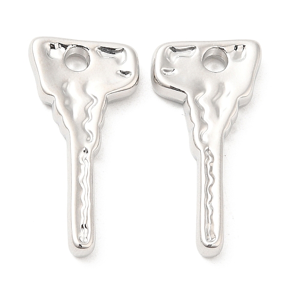 

PandaHall Alloy Pendants, Key, Platinum, 24x12x3mm, Hole: 2.3mm Alloy Key