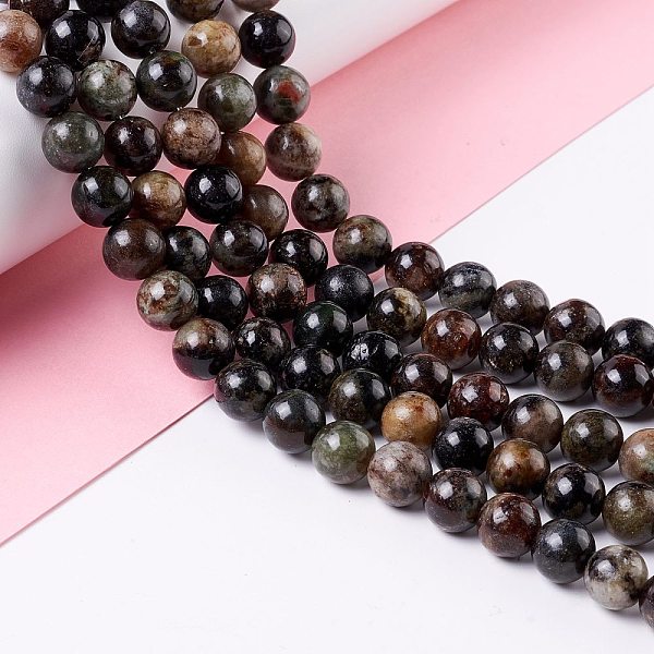 

PandaHall Natural Bronzite Beads Strands, Round, 8mm, Hole: 1.2mm, about 47pcs/strand, 15.20''(38.6cm) Bronzite Round