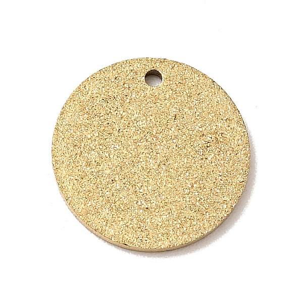 

PandaHall 304 Stainless Steel Pendants, Textured, Flat Round, Golden, 12x1mm, Hole: 1mm 304 Stainless Steel Flat Round
