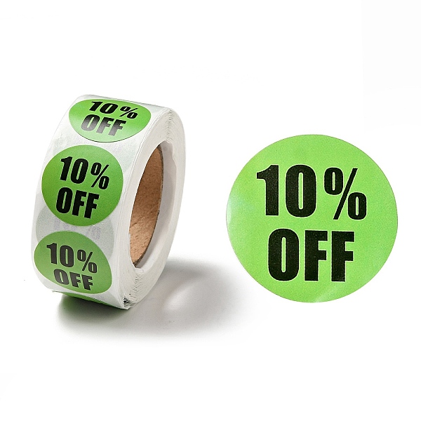 Percent Off Round Roll Stickers
