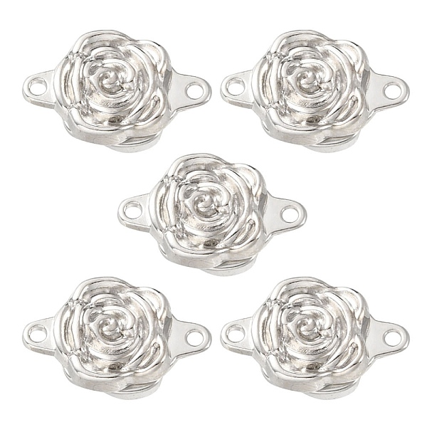 

PandaHall Alloy Magnetic Clasps, Flower, Platinum, 17x11.5x7mm, Hole: 1.2mm, Flower: 14.5x11.5x3.5mm Alloy Flower