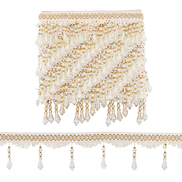 Curtain Acrylic Beaded Fringe Trim