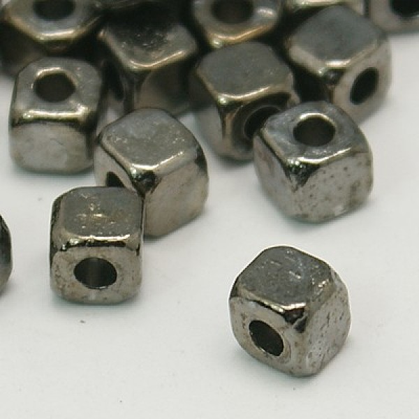 

PandaHall Tibetan Style Alloy Spacer Beads, Lead Free & Cadmium Free & Nickel Free, Cube, Gunmetal, about 4mm long, 4mm wide, 4mm thick...