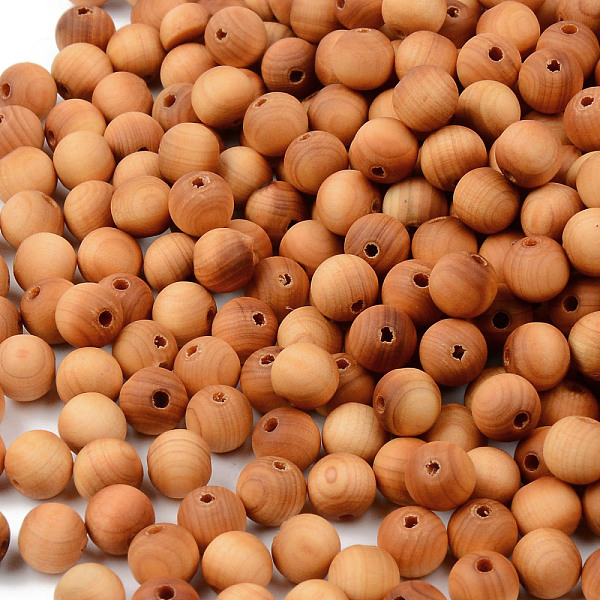 

PandaHall Natural Wood Beads, Polishing, Round, Peru, 6mm, Hole: 1.6mm, about 2700pcs/500g Wood Round Brown