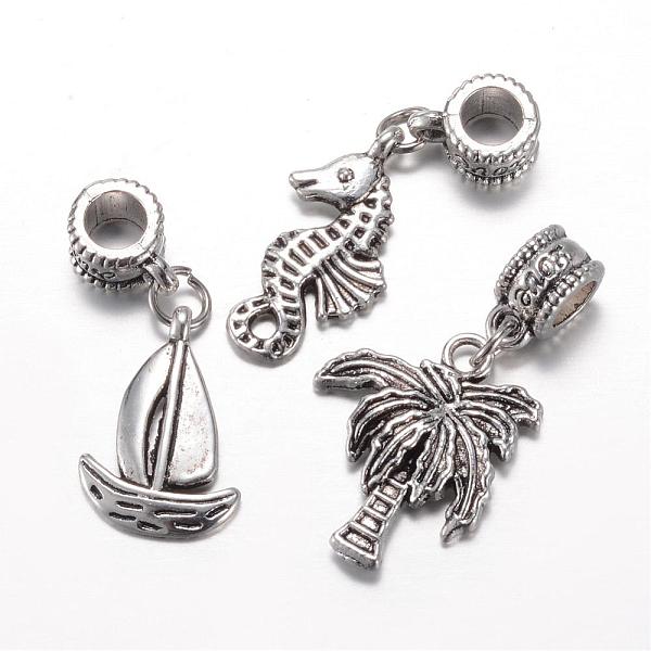 

PandaHall Tibetan Style Alloy European Dangle Charms, Large Hole Pendants, Mixed Shape, Antique Silver, 31~34mm, Hole: 5mm Alloy Mixed...
