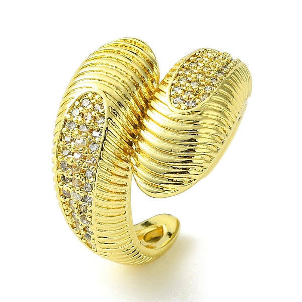 

PandaHall Brass Micro Pave Cubic Zirconia Open Cuff Rings, Teardrop, Real 16K Gold Plated, US Size 8 1/2(18.5mm) Brass+Cubic Zirconia..., Clear