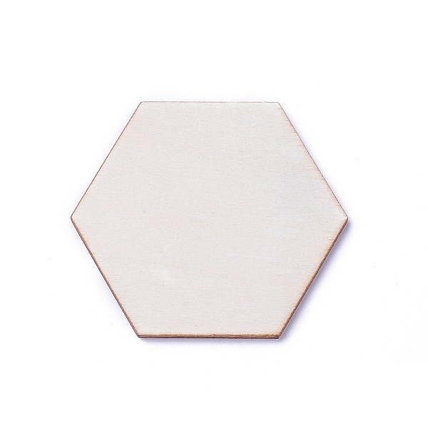 

PandaHall Wood Cabochons, Hexagon, BurlyWood, 8.5x9.5x2.5mm Wood Hexagon Orange