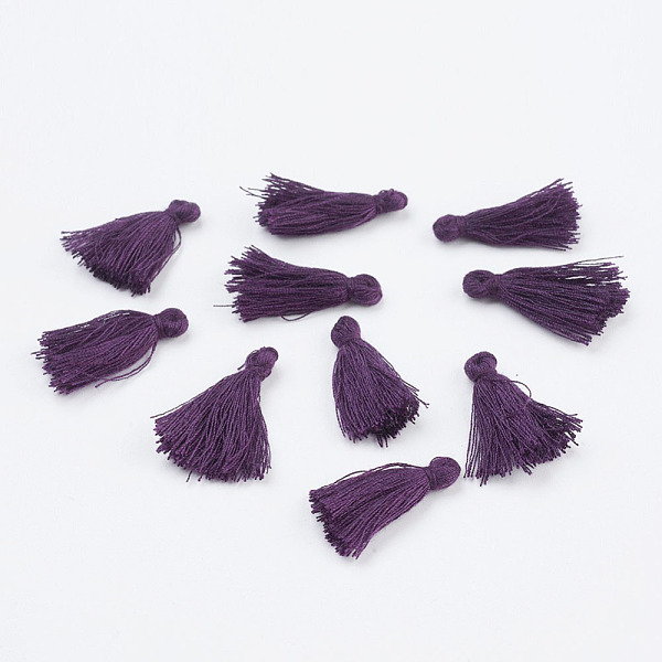 

PandaHall Nylon Tassels Big Pendant Decorations, Purple, 30~40x4~6mm Nylon Purple