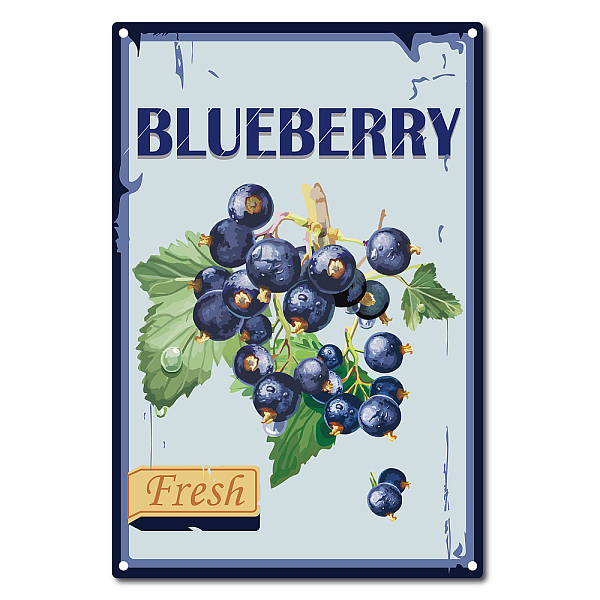 

PandaHall Vintage Metal Tin Sign, Wall Decor for Bars, Restaurants, Cafes Pubs, Grape Pattern, 30x20cm Tinplate Grape