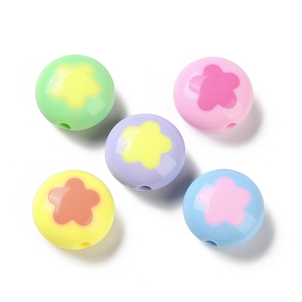

PandaHall Two Tone Opaque Acrylic Beads, Star, 17x10mm, Hole: 2.8mm, about 277pcs/500g Acrylic Star