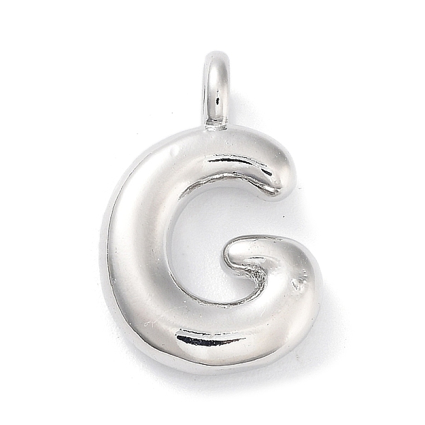 

PandaHall Rack Plating Brass Pendants, Cadmium Free & Lead Free, Long-Lasting Plated, Letter G, 17x11.5x4.5mm, hole: 2.5mm Brass Letter G