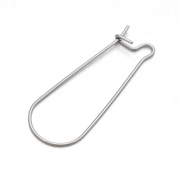 

PandaHall 304 Stainless Steel Hoop Earring Settings, Stainless Steel Color, 22 Gauge, 33x12.5x0.5mm, Pin: 0.6mm 304 Stainless Steel
